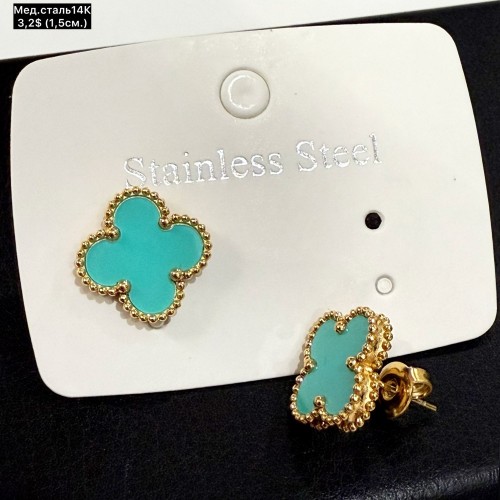 Сережки мед.сталь14К 10714 (1.5см)